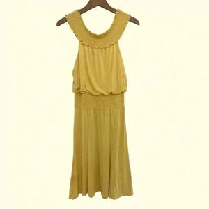 BCBG Paris Yellow Sleeveless Capri Sun Dress Size
